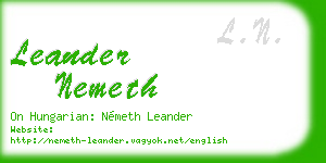 leander nemeth business card