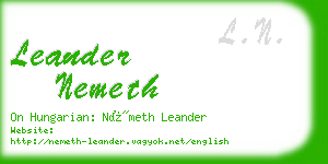 leander nemeth business card